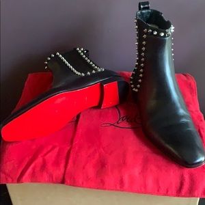 Christian Loubutin chelsea boots with spikes